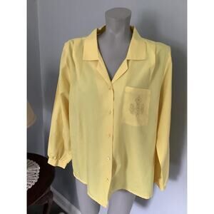 Vintage Park Place yellow Blouse size M